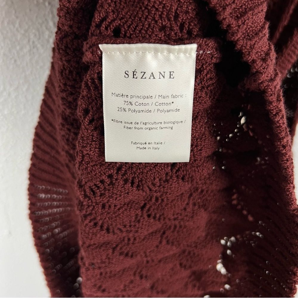 NWT Sezane Jessica Cable Knit Sweater Halter Top Size Medium - Picture 5 of 8